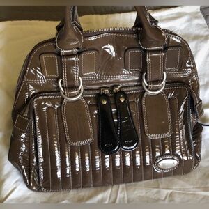 Chloe Shiny Brown Handbag